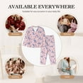 thumbnail image 5 of Goofa Butterfly Printed Women’s 2 Piece Pajama Set Super,Pajamas Women's Long Sleeve Sleepwear Soft Button Down Loungewear Pjs Lounge Set Nightwear-, 5 of 9