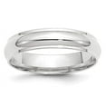 thumbnail image 4 of 14K White Gold 5mm Half Round with Edge Band Ring Size 11, 4 of 7