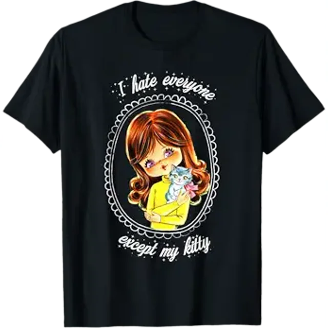 Teereso Kitsch, Chaton, Chaton, Dame Folle, Kitsch, T-Shirt Chat Drôle