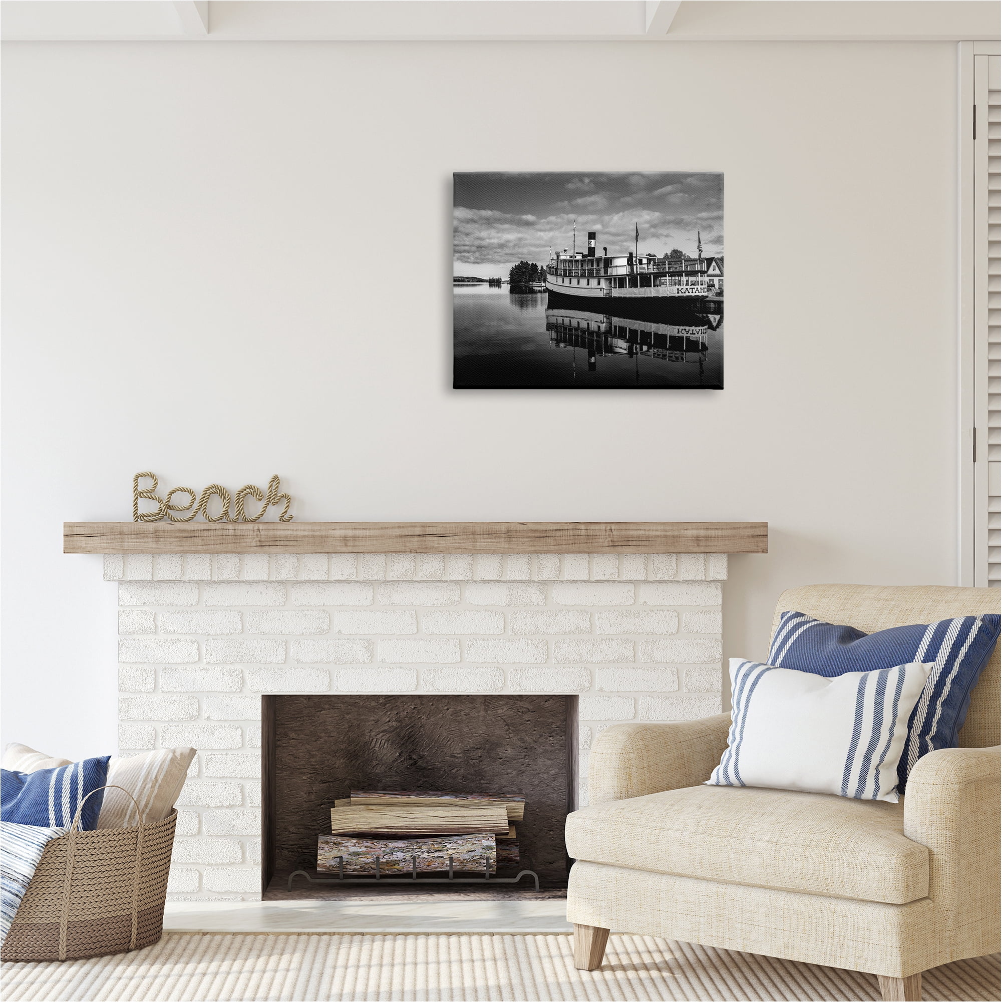 Stupell Industries Ferry Port Photography Transportation Photography Gallery Wrapped Canvas Art Print Wall Art, 30 x 24