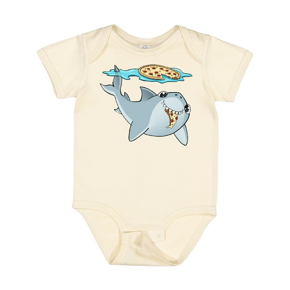 Inktastic Pizza Shark Boys or Girls Baby Bodysuit