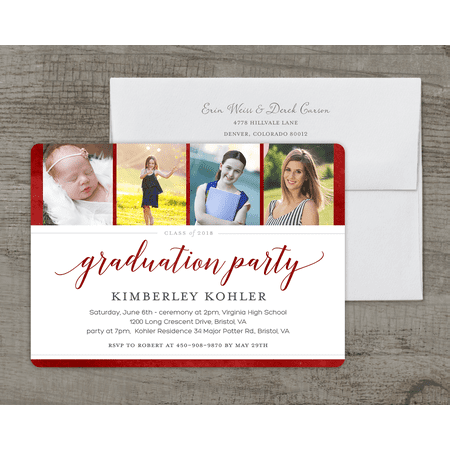 looking back deluxe graduation invitation walmart com
