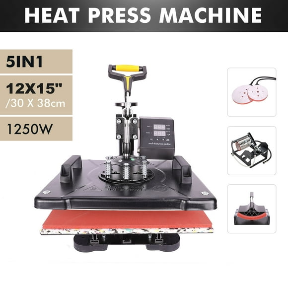 T Shirt Heat Press Machine for Mug Hat Plate Cap Mouse Pad 5 in 1