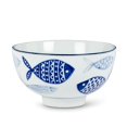 thumbnail image 2 of Unbranded Bol à Riz en Porcelaine Motif Poisson Peint Bleu, 2 of 3