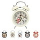 thumbnail image 4 of Reloj despertador de metal de doble campana vintage, esfera estereoscópica que no hace tictac, funciona con pilas, decoración del hogar Advancent JJ20429-01, 4 of 6