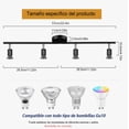 thumbnail image 2 of Iluminación De Riel Moderna Led Decorativas De 4 Luces Modelo Negro, 2 of 4