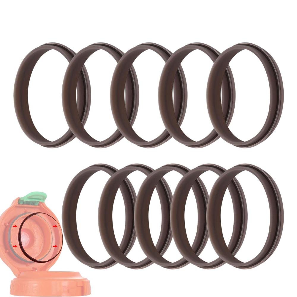 Water Bottle Gasket 10pcs Silicone Sealing Ring for Water Cup
