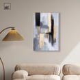 thumbnail image 3 of Onyx and Aureolin I Canvas Black and Gold Art by Art Remedy, Silver Frame, 24 x 36, 3 of 7