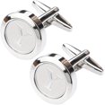 thumbnail image 1 of Mens Classic Stainless Steel Initial Cufflinks 26 Alphabet Initial Letter Cufflinks Business Wedding Shirts A-Z, 1 of 6