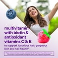 thumbnail image 4 of vitafusion Hair, Skin & Nails Gummy Multivitamin with Biotin & Antioxidants, Raspberry Flavor, 135ct, 4 of 12
