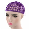 thumbnail image 6 of Fashion Turbans Sleeping Handmade Crochet Cover Snood Net Hat Mesh Cap Hair Net WINE RED, 6 of 8