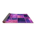 thumbnail image 2 of Ahgly Company Indoor Square Patchwork Purple Transitional Area Rugs, 4' Square, 2 of 4
