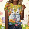 thumbnail image 5 of SwiftWear Cute Easter Graphic Tops Women's Short Sleeve T-Shirt Plus Size Crewneck Soft Everyday Tee, 5 of 5