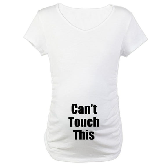 CafePress - Cant Touch This Maternity T Shirt Light Maternit - Cotton Maternity T-shirt, Cute & Funny Pregnancy Tee