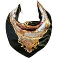 thumbnail image 2 of Wrapables® Silky Feeling Satin Square Scarf, Black Royal, 2 of 6