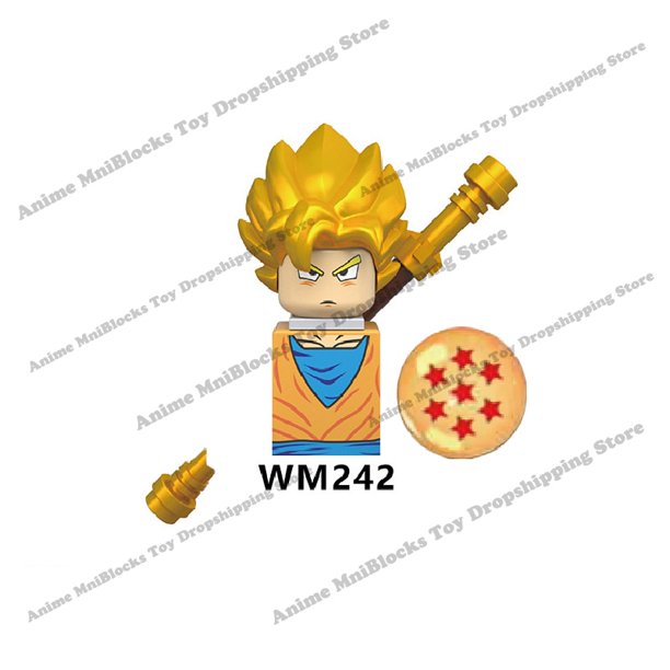 KT1007 KT1009 KT1011 KT1020 KF6142 Dragon Ball Z Goku Vegeta Trunks Kuririn Mini figuras de juguete de acción niños ensamblar muñecas regalos Dengxun unisex