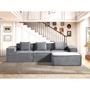 Uspridefurniture L shape modular sectional sofa