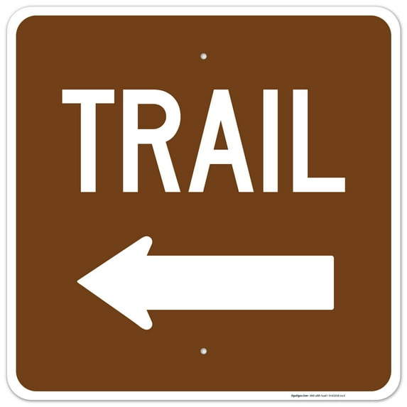 Trail With Left Arrow Sign,