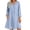 Light Blue, variant on TEAJOPSUU Women's Midi Dresses Cotton Blend Loose Fit V Neck Button Placket Long Sleeve Dresses with Pockets Casual Solid Color Dresses Coffee
