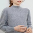 thumbnail image 3 of Women‘s Merino Wool Sweater Fall Winter Trendy Long Sleeve Mock Turtle Neck Soft Warm Pullover Tops, 3 of 5