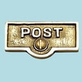 thumbnail image 2 of Switch Plate Tags POST Name Signs Labels Lacquered Brass Traditional Engraved Wall Light Switch Cover Labels | Renovators Supply, 2 of 2
