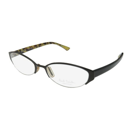 New Paul Smith 196 Womens/Ladies Cat Eye Half-Rim Black School Teacher Look Cat Eye Frame Demo Lenses 52-18-145 Eyeglasses/Glasses