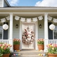 thumbnail image 2 of B Spring Festival Door Curtain Hanging Decor With Bunny And Egg Pattern Polyester Fabric For Holiday Party Background 70.87 Inches High, 2 of 7