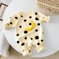 thumbnail image 2 of Angala Baby Boys Girls Cute Cartoon Long Sleeve Polka Dot Thick Romper Bodysuit Outfit Clothes Cozy Stylish Baby Clothes 0-6 Months, 2 of 9
