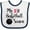 White and Navy, variant on Inktastic My 1st Basketball Season Girls Baby Bib