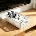 thumbnail image 5 of Plastic Divided Storage Basket, Removable Insert Organizer Bin for Bathroom Office, White, 10.87 x 6.14 x 2.95 inch, 5 of 6
