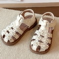 thumbnail image 7 of Fozruso Girls Close Toe Flat Sandals,Sizes 7 Toddler,Girls Pearl Sandals For Toddlers Softsole Beach Shoes For Little Princesses Lightweight Summer Sandals For Girls, 7 of 7