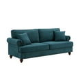 thumbnail image 6 of Modern Chenille Upholstered Sofa Couch with Nailhead Trim Rolled Arms Pillows, 6 of 6