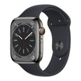thumbnail image 1 of Restored Apple Watch Series 8 (GPS + Cellular) Graphite Stainless Steel with Midnight Sport Band/41mm, 1, 1 of 3