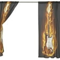 thumbnail image 4 of FREEAMG Electric Guitar in Fire Sheer Window Curtain Panel Drape 55x78 Inch for Living Room Bedroom Kids Room 2 Piece, 4 of 4