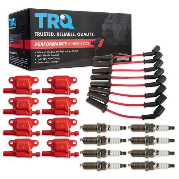 TRQ Performance Ignition Coils Wires & Spark Plugs Fits 09-12 Chevrolet GMC TKA06276 Fits select: 2009-2010 CHEVROLET SILVERADO, 2009-2012 GMC SIERRA