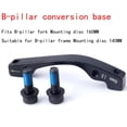 thumbnail image 3 of Mountain Road Bike Disc Brake Mount Adapter Front Fork 160mm Frame 140mm, Black Color, 3 of 8