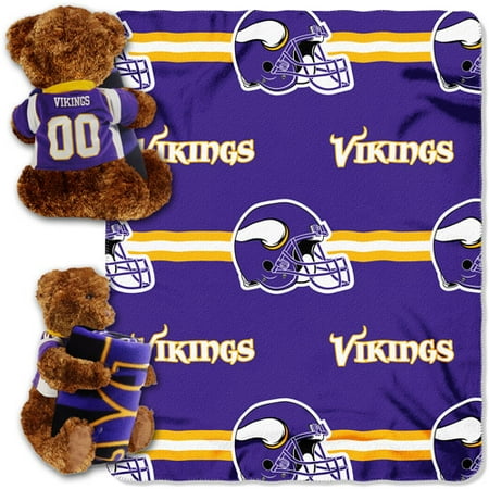 NFL Minnesota Vikings Bear Throw/Pillow Combo