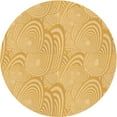 thumbnail image 1 of Ahgly Company Machine Washable Indoor Round Transitional Chrome Gold Yellow Area Rugs, 8' Round, 1 of 7