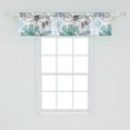 thumbnail image 2 of Flowers Vintage Window Valance, Sketchy Artwork of Delicate Floral Boho Romance Vibes Print, Curtain Valance for Kitchen Bedroom with Rod Pocket, 54" X 18", Turquoise Ceil Blue White, by Ambesonne, 2 of 2