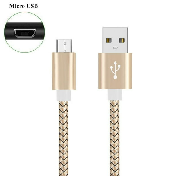 Cargador Micro USB de alta velocidad, cable trenzado de carga de sincronización 2,0 para Android Xiaomi Redmi note 6 pro 5 plus 4X 4 3 Kindle Xbox PS43 m Gao Jinjia LED