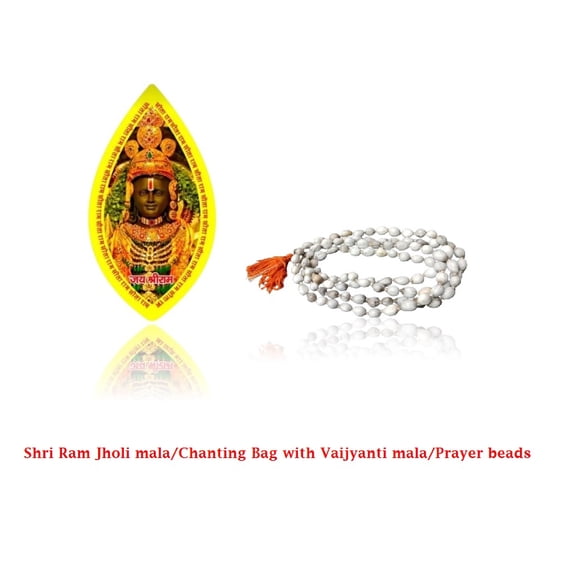 Kamada Combination of Jholi mala/Gaumukhi/chanting bag and exquisite Vaijyanti mala,Spritual Necklace/rosary for Women and Men