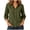 Army Green, variant on Staron Women's Casual Button Down Shirts Collared 3/4 Sleeve V Neck Blouse Loose Fit Summer Tops Blouses L