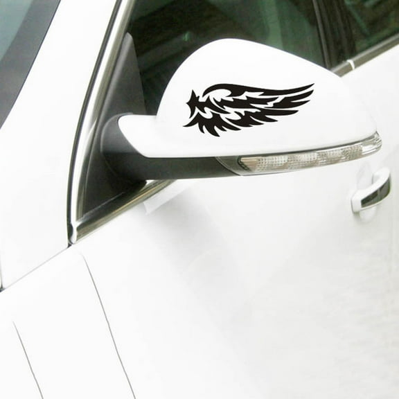 Walbest 1 ack Car Body Side Truck Decal Vinyl Black Angel Wings Reflective Sticker Universal
