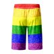 thumbnail image 4 of WILLBEST Pantalones Cortos Cargo para Hombre con Estampado de Boca de Arcoíris para Verano, Pantalones Cortos con Bolsillo y Lazo Totalmente Estampados para Resort, 4 of 5