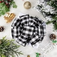 thumbnail image 4 of 2 Rolls Wired Edge Plaid Ribbon Christmas Buffalo Check Ribbon White Black Plaid Ribbon 2.5" Wide Farmhouse Craft Ribbon, 4 of 5