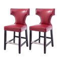thumbnail image 3 of CorLiving Kings Studded Bonded Leather Counter Height Barstools, 3 of 4