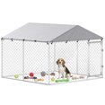 thumbnail image 1 of PawHut 7.5' x 7.5' x 5.6' Covered Dog Kennel for Small Medium Dogs, 1 of 10