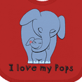 thumbnail image 4 of Inktastic I Love My Pops Elephant Blue Boys Baby Bib, 4 of 4