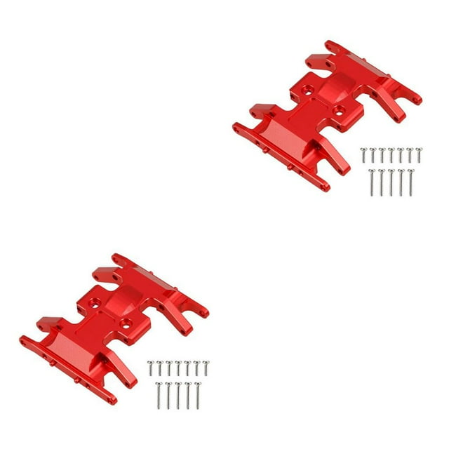 ZLight RC Car Metal Gear Box Base Mount Holder 1/24 Model Upgrade Spare Part Screws Set Modified Replacement for Axial SCX24 AXI00001 Red 2Set