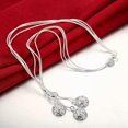 thumbnail image 3 of EOEMY 925 Sterling Silver Tassel Three Rose Flower Necklace For Woman Fashion Jewelry-18, 3 of 7